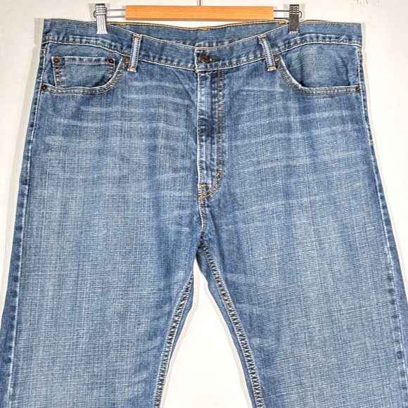 Levi's 505 Men's Jeans Size 42x30 Straight Fit Blue Denim‎ Pants - Picture 4 of 11